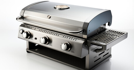 Fototapeta premium modern stainless steel outdoor grill barbecue