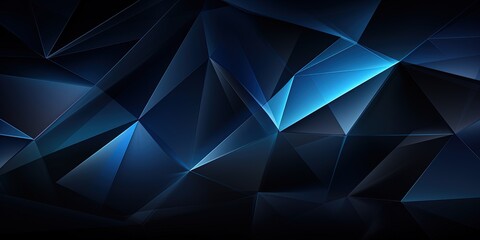 Black dark blue abstract background. Geometric shape. Line angle triangle stripe polygon. Color gradient