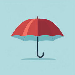red umbrella icon 3d icon