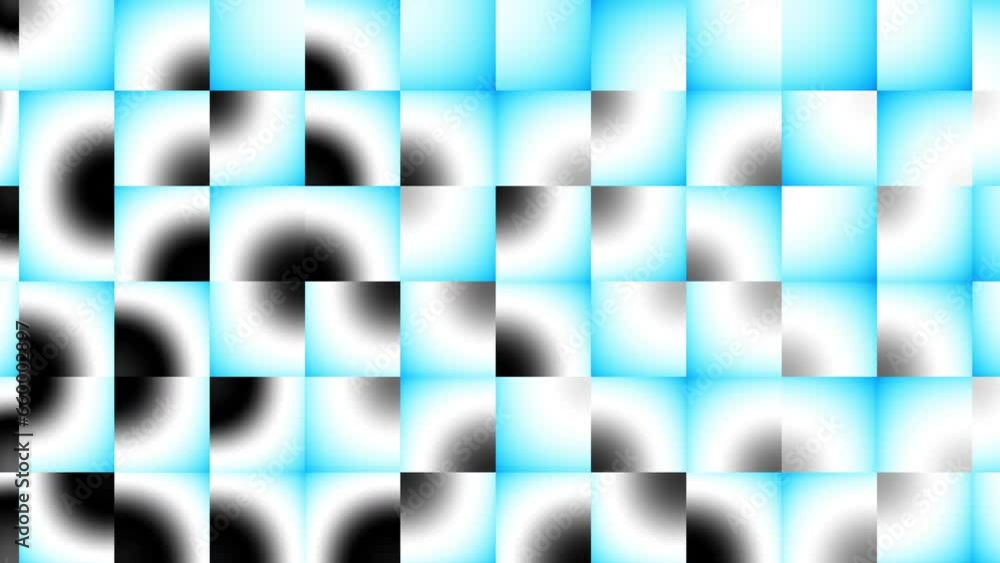 Fototapete Transform geometric background. Flashing tabstract pixels background. Random small squares. Looping footage.