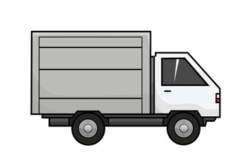 truck with boxes vectorart