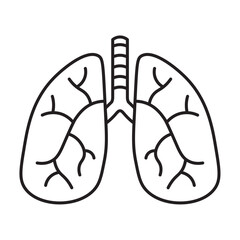 Lungs icon vector graphic