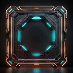 blue circuit board square