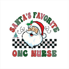 Christmas Onc Nurse SVG, Santa's Favorite