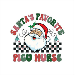 Christmas Picu Nurse SVG Santas Favorite