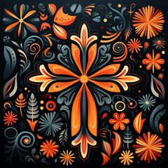 abstract floral background, ornamental, Generative AI