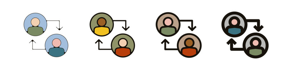 Teambuilding entreprise travail pictogramme icône et symbole logo