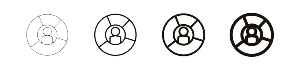 Statistique présentation Teambuilding entreprise travail pictogramme icône et symbole logo
