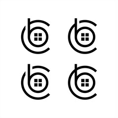 letter c and b logo design, window logo design, letter c and b icon, c and b monogram, construction logo design, real estate logo design,

