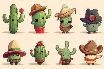 Playful Cartoon characters