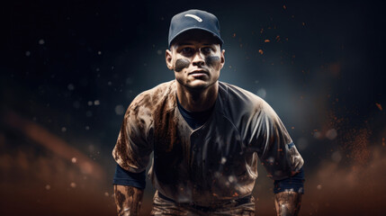A Portrait of a Baseball Athlete's Determination and Strength