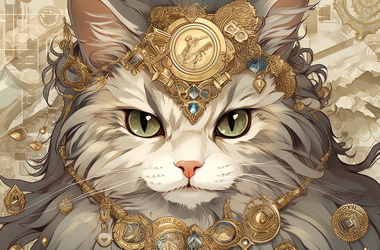 cat with mask, generative ai