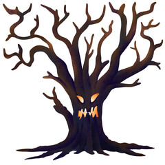 Halloween spooky tree