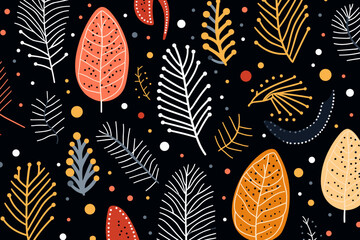 Christmas winter seamless pattern, abstract style. Good for fashion fabrics, children’s clothing, T-shirts, postcards, email header, wallpaper, banner, posters, events, covers, advertising, and more.