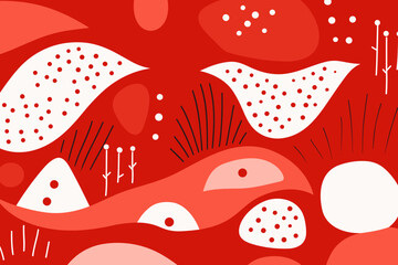 Christmas winter seamless pattern, abstract style. Good for fashion fabrics, children’s clothing, T-shirts, postcards, email header, wallpaper, banner, posters, events, covers, advertising, and more.