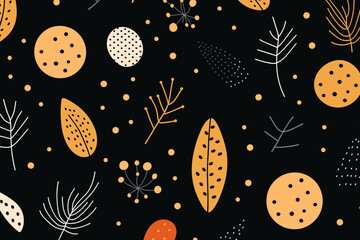 Christmas winter seamless pattern, abstract style. Good for fashion fabrics, children’s clothing, T-shirts, postcards, email header, wallpaper, banner, posters, events, covers, advertising, and more.