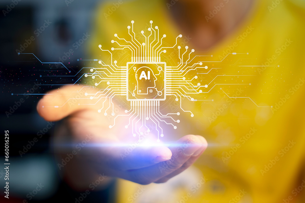 Poster the ai chatbot concept is unique in that it can interact as naturally as a real human. industry inno