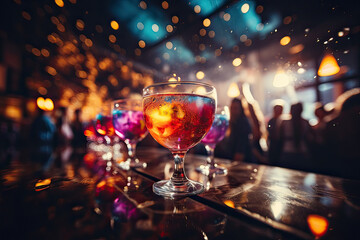 wine in party concert background