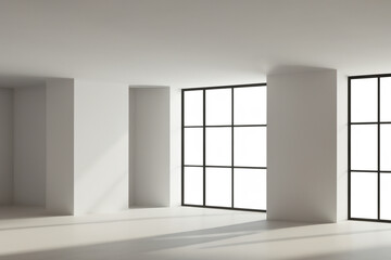 White cube gallery wall for art mockups
