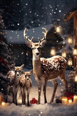 Snow Sculpture Family: In the Backyard, a Group of Snowmen with Diverse Personalities and Styles.