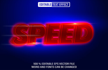 Editable speed text effect 3d style template