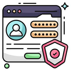 Modern design icon of account login