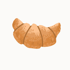 Croissant. Vector 3d isometric, color web icon, new flat style. Creative illustration design, idea for infographics.