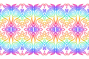 Luxurious background frame batik ethnic dayak ornament for presentation template 