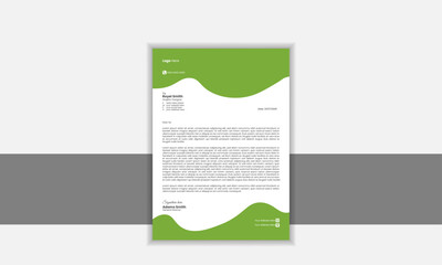 vector professional letterhead template design 