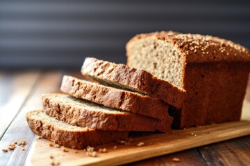close-up of gluten-free whole grain bread