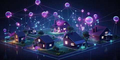 Home network connection technology with internet of thing. Generative AI