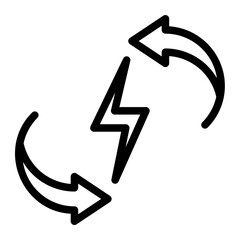 circular arrows line icon