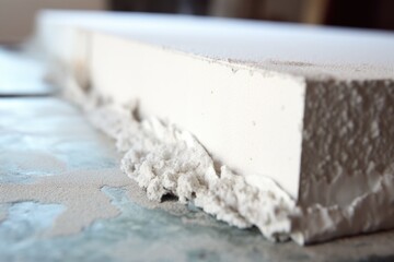 close-up photo of drywall joint compound