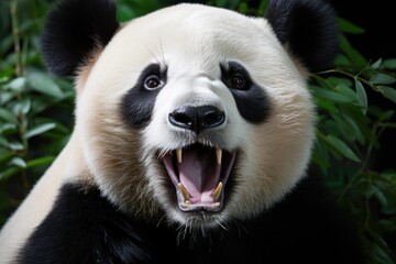 Fototapeta premium panda tongue