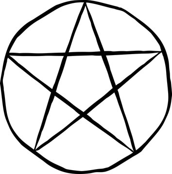 recommend clip art: Pentacle symbol icon. Pentagram tribal vector illustration isolated on transparent background