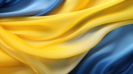Yellow blue silk background - generative ai