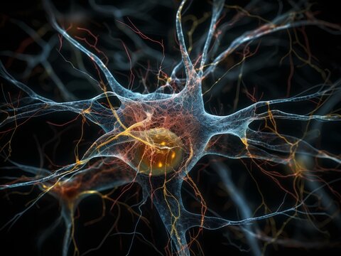Illustration of Brain Synapses