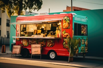 Close up of a food truck