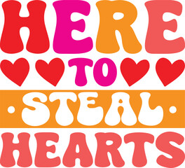 Valentine Day Retro Design