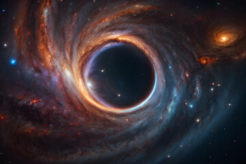 Amazing spiral galaxy in deep space.