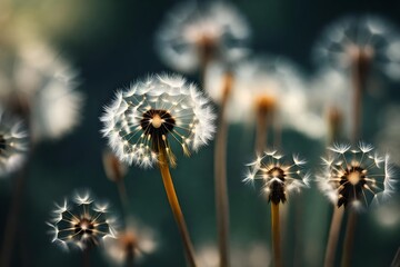 Close up Macro shot of Dandelion.