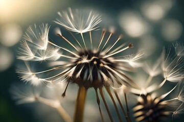 Close up Macro shot of Dandelion.