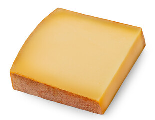 Comte French Cheese isolated on white background.