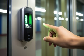 biometric access control system at an entrance
