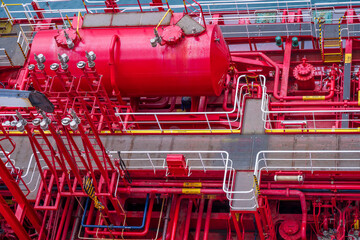 Grand Harbour Valletta Malta August 31 2023  Aerial view of the deck  of a refuelling ship with...