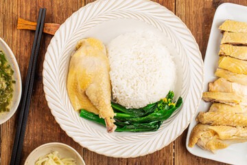 Cooked chicken without makeup，Chicken rice