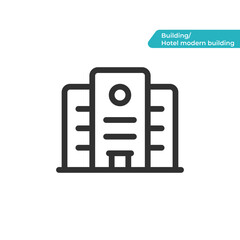 Bank building. Building icon. Modern, simple flat vector illustration for web site or mobile app	