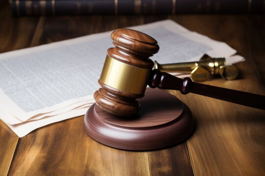 a gavel placed on a paper that has psychic terminologies