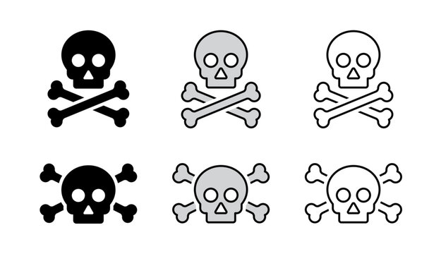 Skull And Crossbones, Poison Icon, International Pirate Symbol