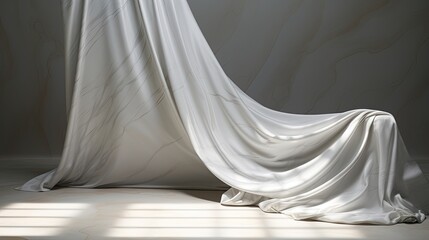 Marble Slab with Fabric Drape Shadow